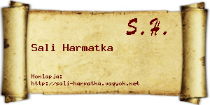 Sali Harmatka névjegykártya